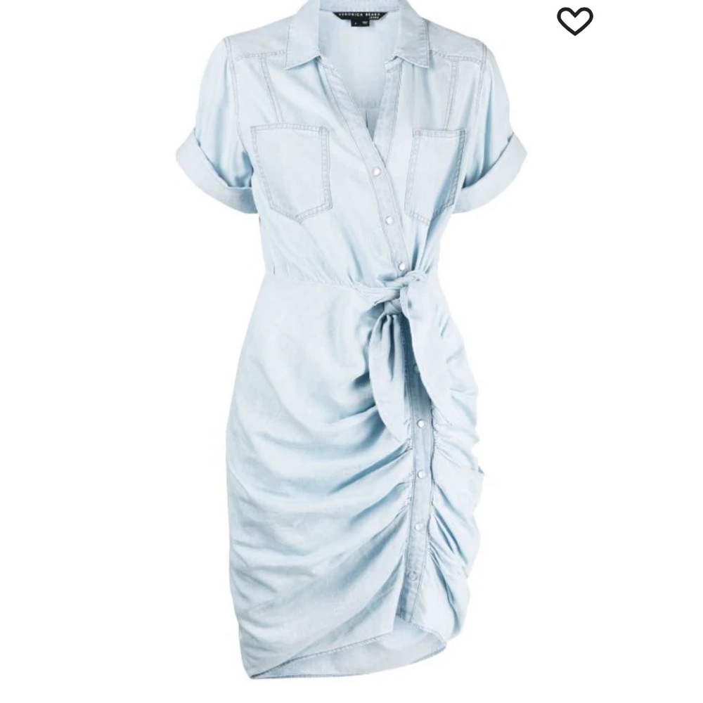 🚨 Veronica Beard -Hensley Tie Waist Shirtdress- size 8- NWT 🚨